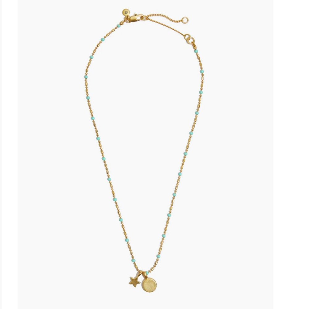 NWT Madewell Star Pendant Enamel Chain Necklace - Picture 2 of 2